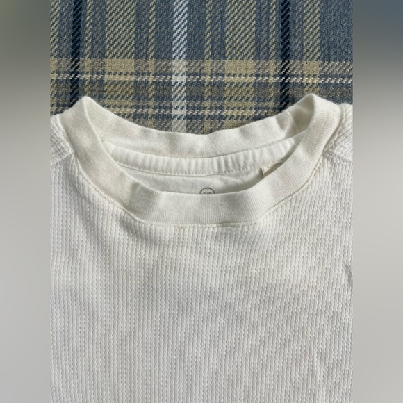 AG Adriano Goldschmied Toddler Boys White Waffle Short sleeved Shirt - Picture 2 of 4